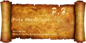 Polz Horácia névjegykártya
